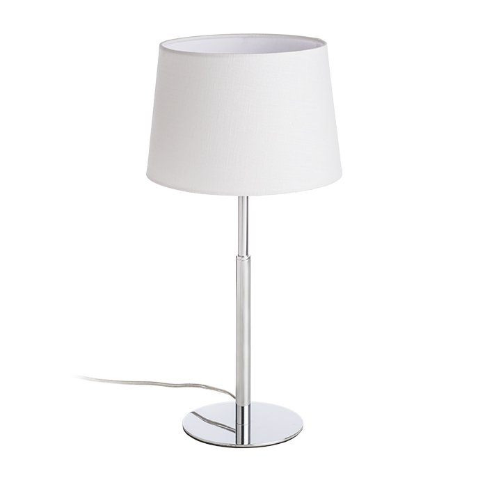 RENDL BROADWAY stolná biela chróm 230V LED E27 15W – obrázok 1