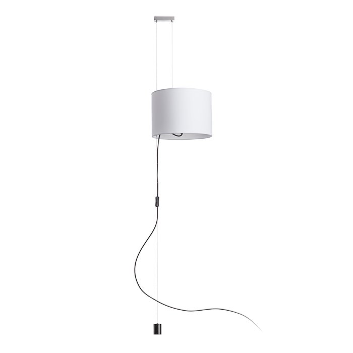 RENDL BROADWAY závesná posuvná biela chróm 230V LED E27 15W – obrázok 1