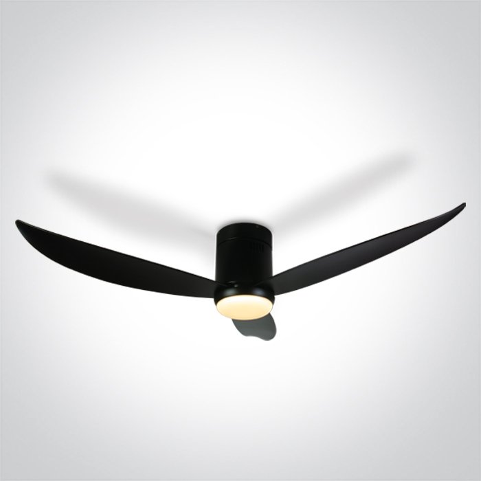6302C/B/V BLACK ABS CEILING FAN 35W LED 22W CCTV IP20 230V – obrázok 1