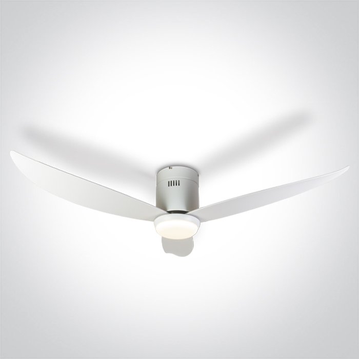 6302C/W/V WHITE ABS CEILING FAN 35W LED 22W CCTV IP20 230V – obrázok 1