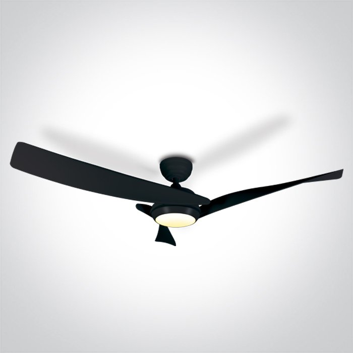 6304/B/V BLACK ABS ROD FAN 45W LED 22W CCTV IP20 230V – obrázok 1