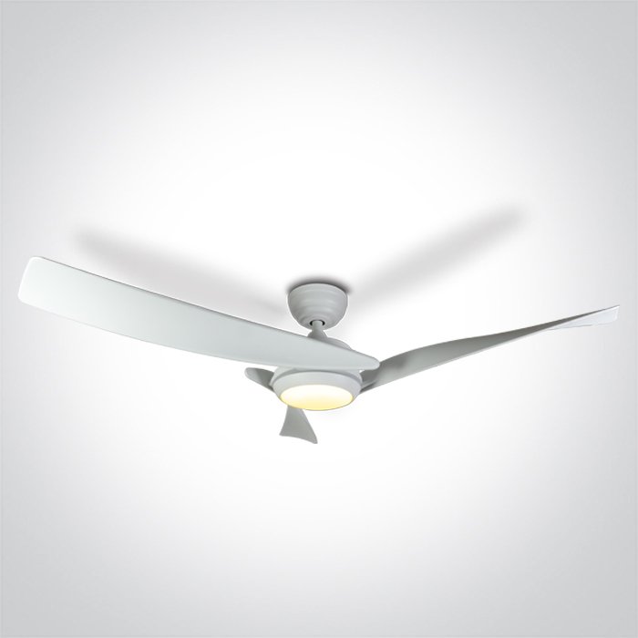 6304/W/V WHITE ABS ROD FAN 45W LED 22W CCTV IP20 230V – obrázok 1