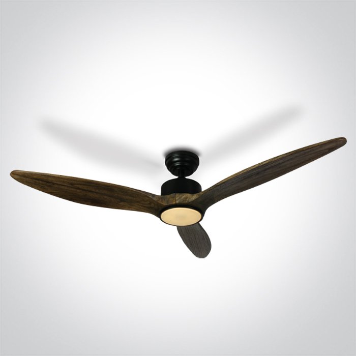 6312D/B/V DARK WOOD BLACK ROD FAN 25W LED 22W CCTV IP20 230V – obrázok 1