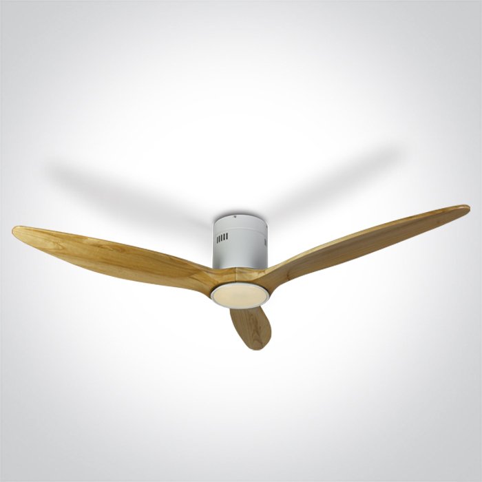 6312LC/W/V LIGHT WOOD WHITE CEILING FAN 25W LED 22W CCTV IP20 230v – obrázok 1