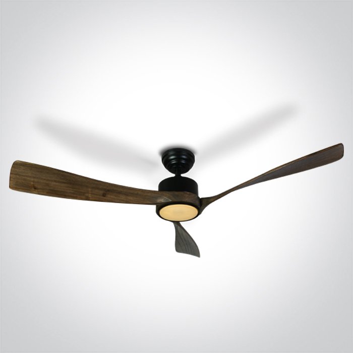 6314D/B/V DARK WOOD BLACK ROD FAN 40W LED 22W CCTV IP20 230V – obrázok 1