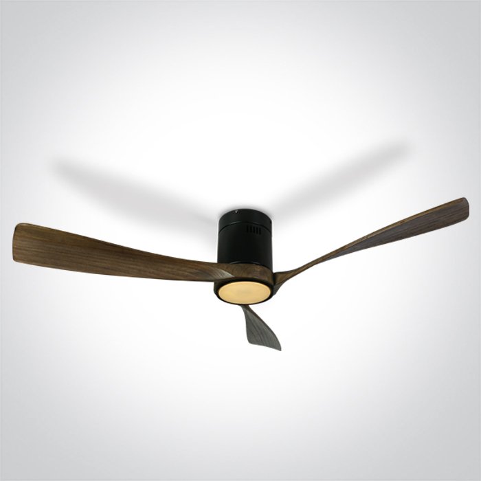 6314DC/B/V DARK WOOD BLACK CEILING FAN 40W LED 22W CCTV IP20 230v – obrázok 1