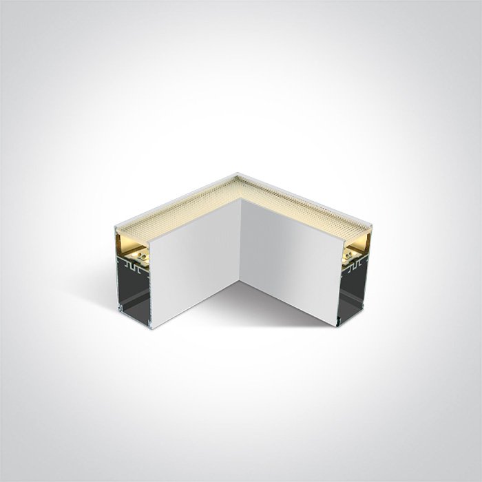 050170D/W/V WHITE UGR19 LED CORNER 14W CCTV PV FOR 38150A 38151A 230V – obrázok 1