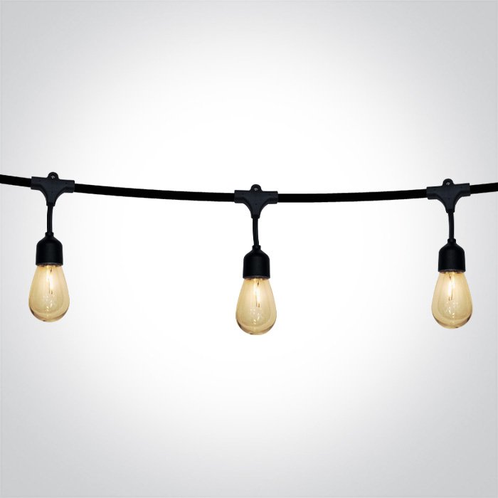 0996/B BLACK SOLAR STRING LIGHTS 1w IP55 8,5m 12xLEDs – obrázok 1
