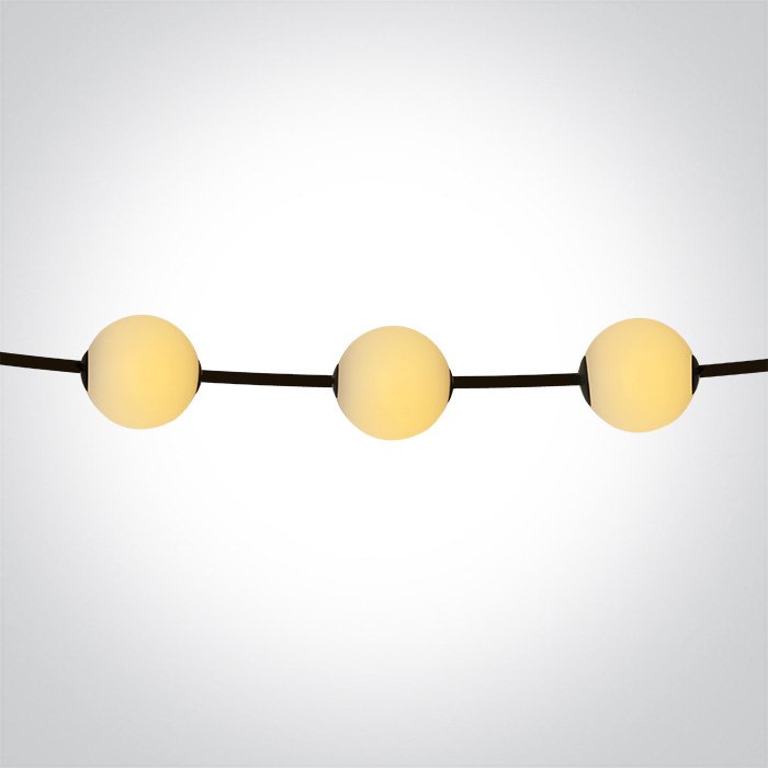 0998/B BLACK STRING LIGHTS 5,5m 6x1W EW IP65 230V/24V – obrázok 1