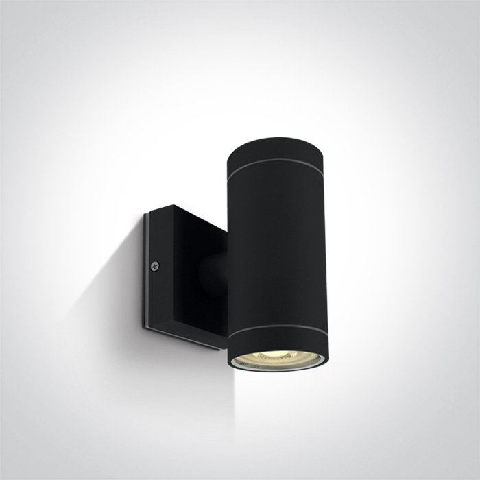 67130/B BLACK WALL 2xGU10 10W IP54 – obrázok 1