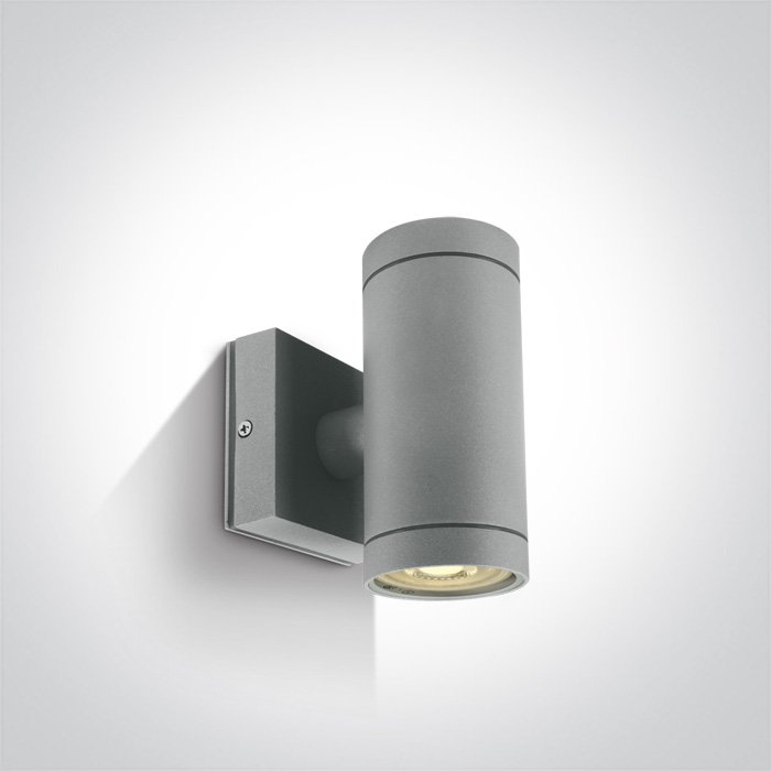 67130/G GREY WALL 2xGU10 10W IP54 – obrázok 1
