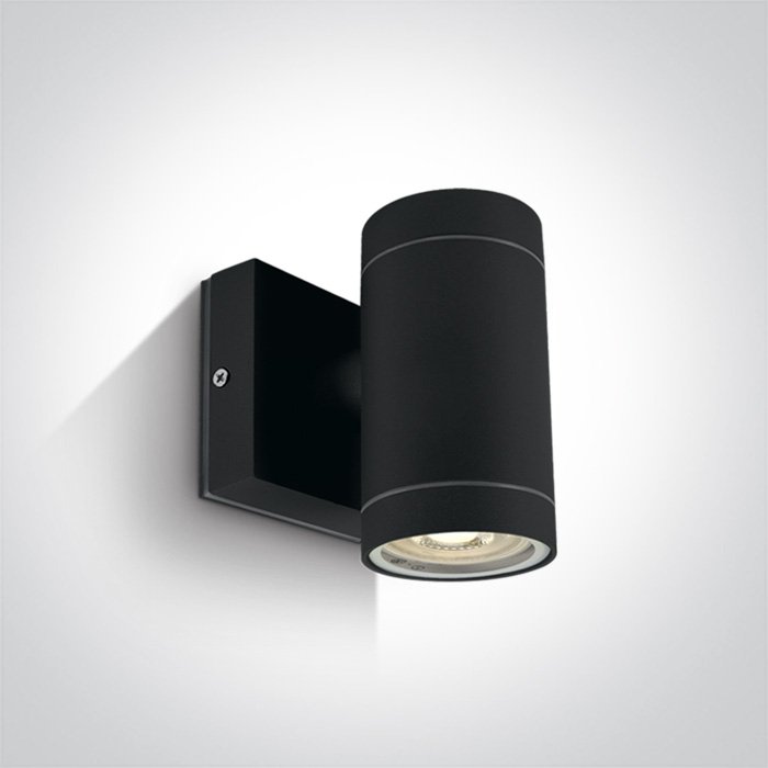67130E/B BLACK WALL GU10 10W IP54 – obrázok 1