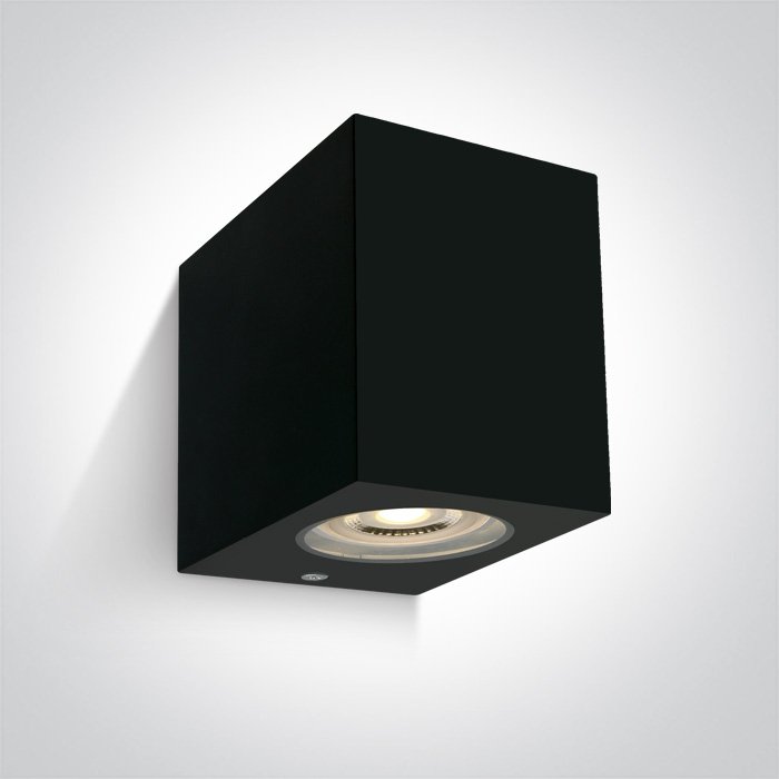 67142H/B BLACK WALL LIGHT GU10 6W IP65 – obrázok 1