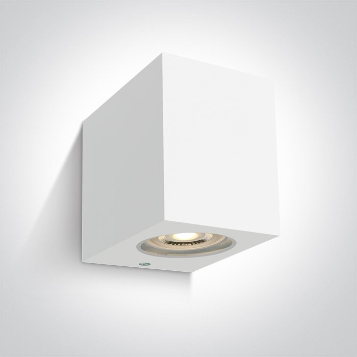 67142H/W WHITE WALL LIGHT GU10 6W IP65 – obrázok 1