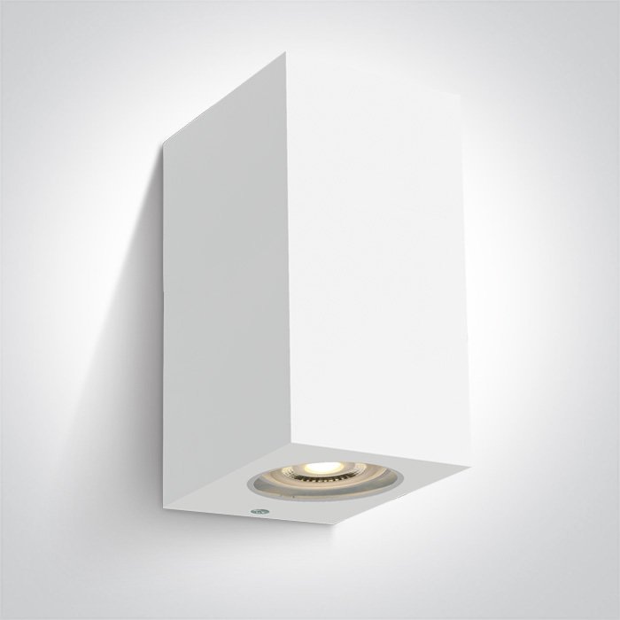 67142K/W WHITE WALL LIGHT GU10 2x6W IP65 – obrázok 1