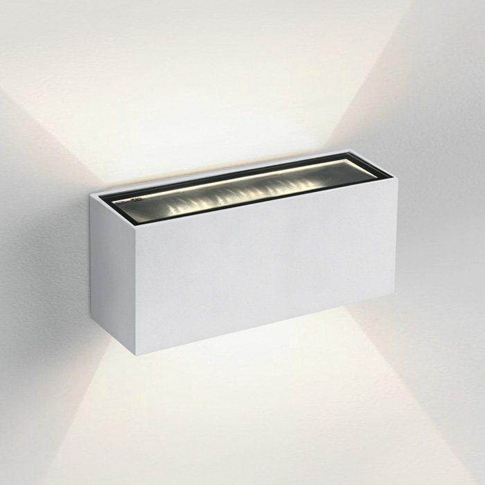 67374A/W/W WHITE WALL LIGHT 2x6W WW IP54 230V – obrázok 1