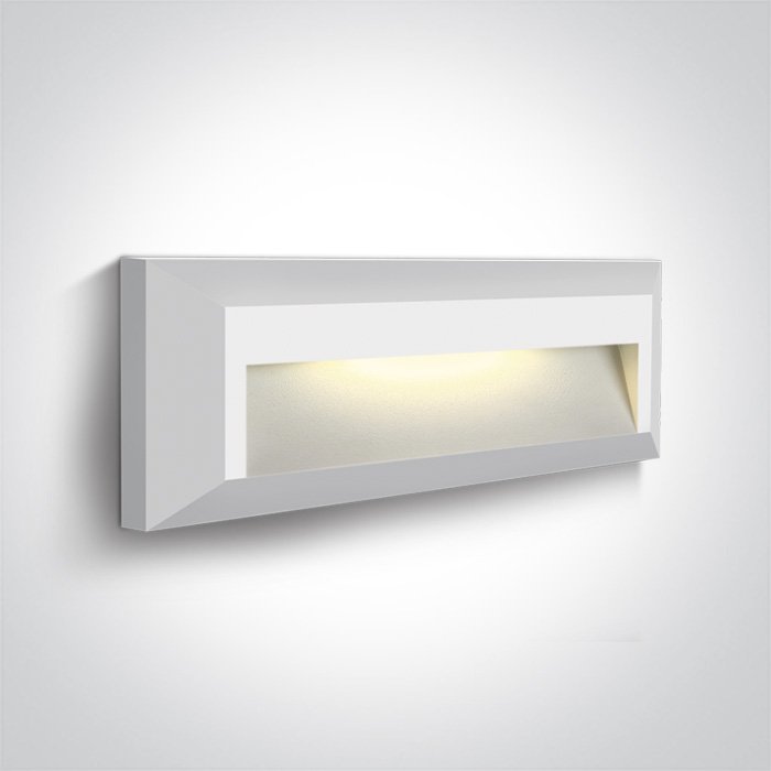 67388C/W/V WHITE WALL LIGHT 2W CCTV DARK LIGHT IP65 230V – obrázok 1