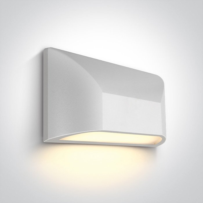 67396/W/V WHITE WALL LIGHT 6W CCTV IP65 230V – obrázok 1