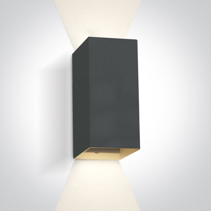67398A/AN/W ANTHRACITE WALL 2x3W WW IP54 DARK LIGHT 100-240V – obrázok 1