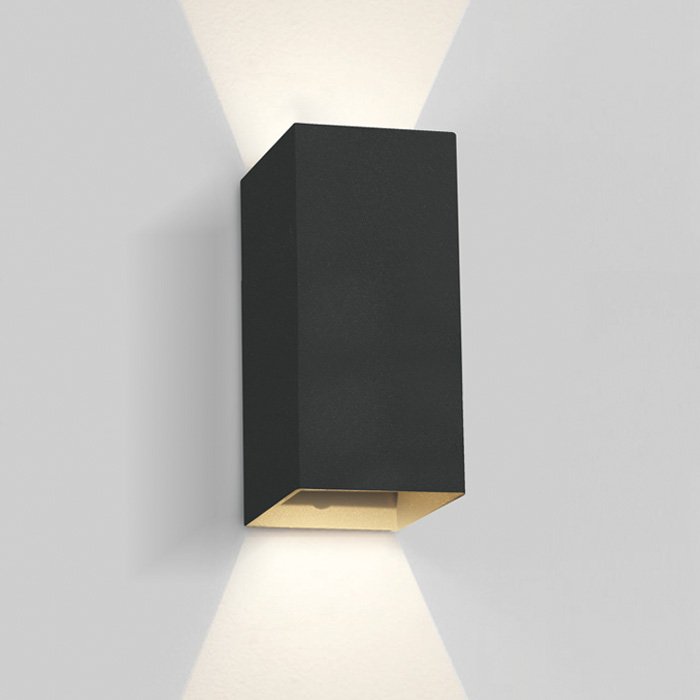 67398A/B/W BLACK WALL 2x3W WW IP54 DARK LIGHT 100-240V – obrázok 1