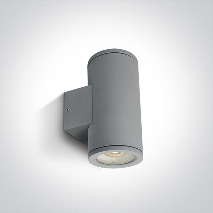 67400B/G GREY WALL GU10 2x10W IP54 – obrázok 1