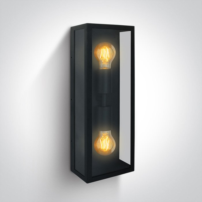 67406B/B BLACK WALL LIGHT 12W 2xE27 IP43 – obrázok 1