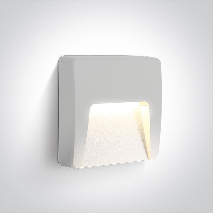 67418/W/V WHITE WALL LIGHT 3W CCTV DARK LIGHT IP65 230V – obrázok 1