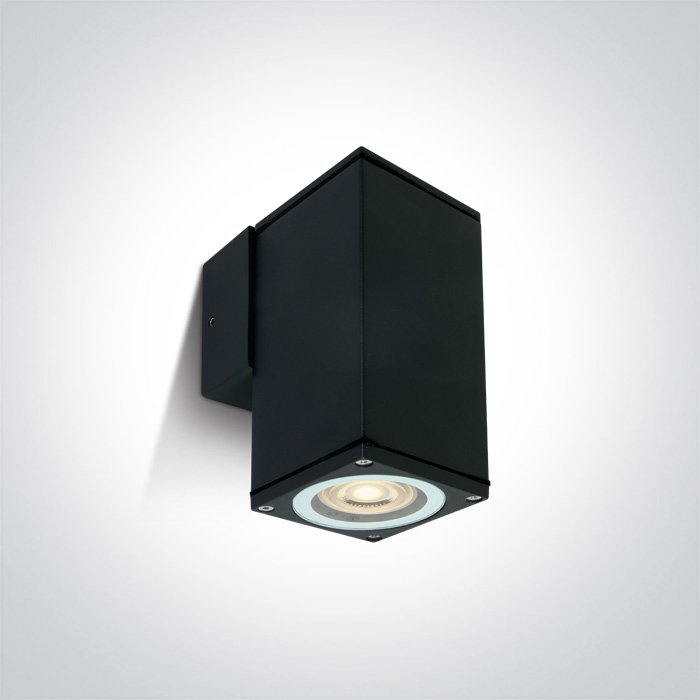 67426B/B BLACK WALL GU10 10w IP54 100-240V – obrázok 1