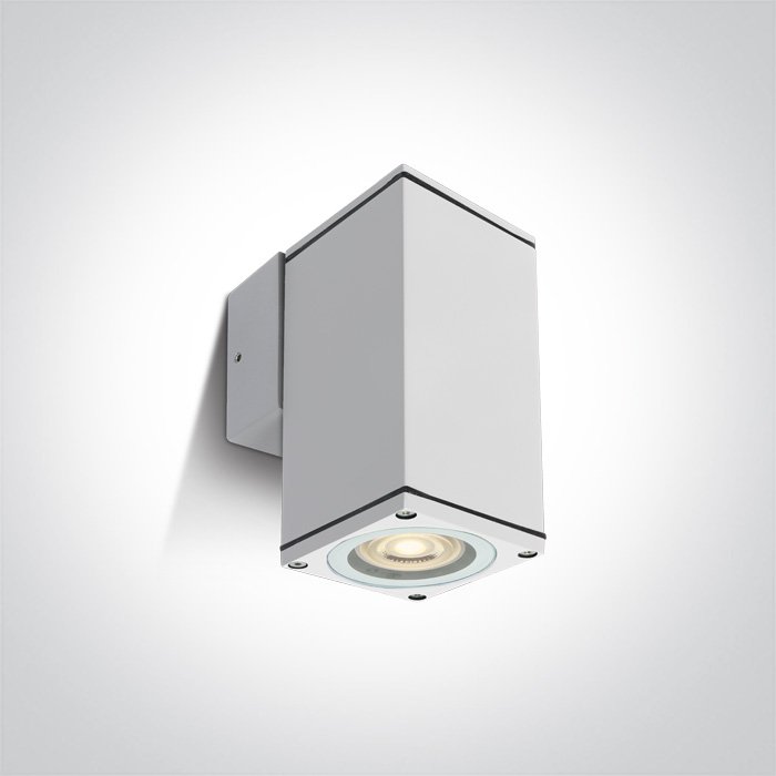 67426B/W WHITE WALL GU10 10w IP54 100-240V – obrázok 1