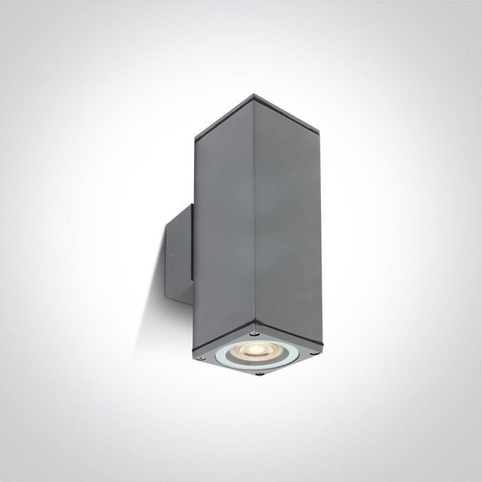 67426C/G GREY WALL 2xGU10 10W IP54 100-240V – obrázok 1