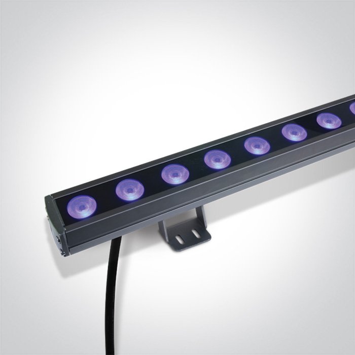 7055B/RGB GREY 24x1,5W RGB 30deg LENS IP66 24V DIMMABLE – obrázok 1