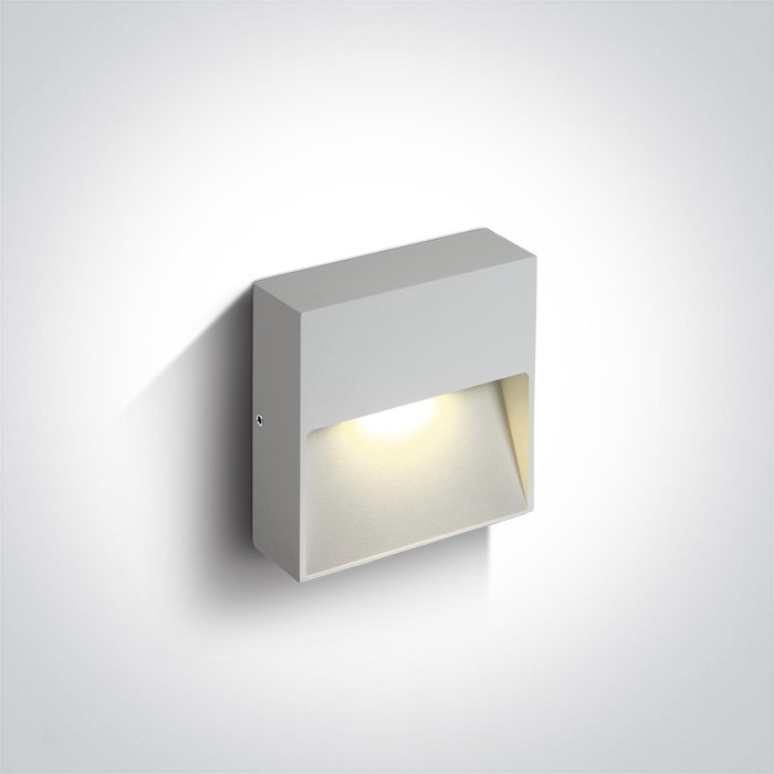 67359A/W/V WHITE WALL LIGHT 3W CCTV IP65 DARK LIGHT 230V – obrázok 1