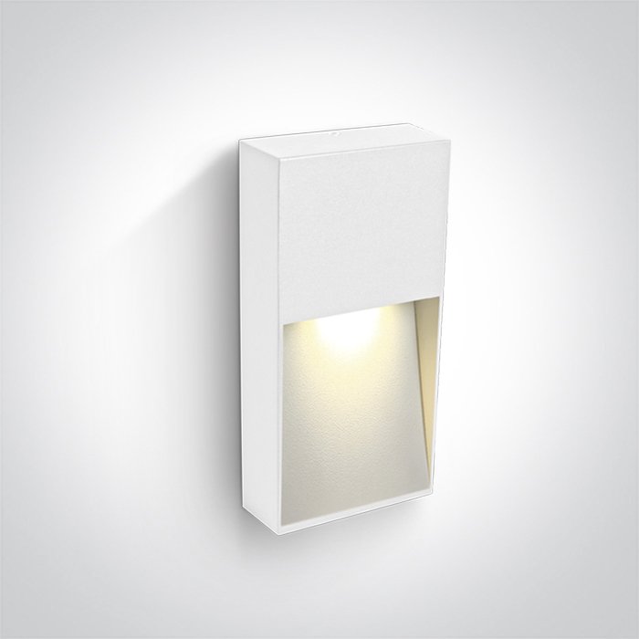67359C/W/V WHITE WALL LIGHT 3W CCTV IP65 DARK LIGHT 230V – obrázok 1
