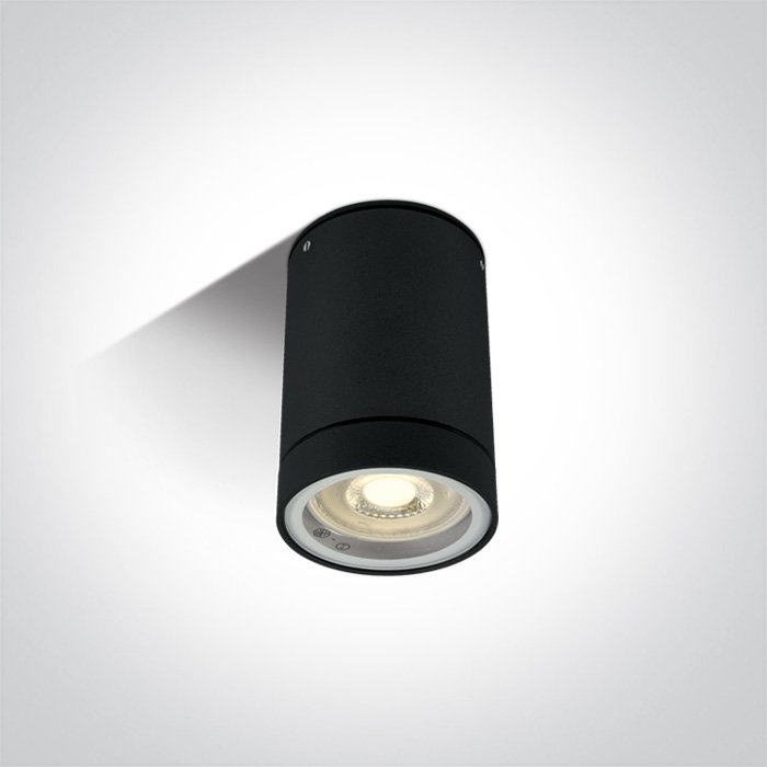 67130C/B BLACK CYLINDER GU10 10W IP54 – obrázok 1