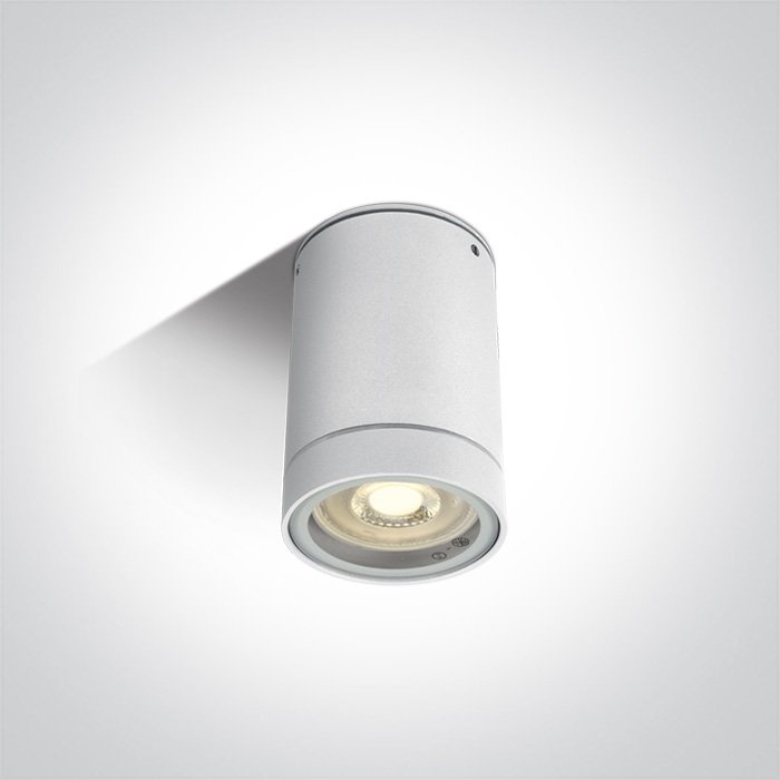 67130C/W WHITE CYLINDER GU10 10W IP54 – obrázok 1