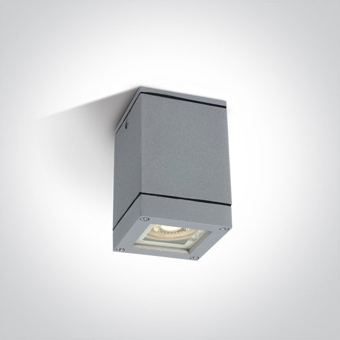 67130D/G GREY SQUARE CEIL GU10 10W IP54 – obrázok 1