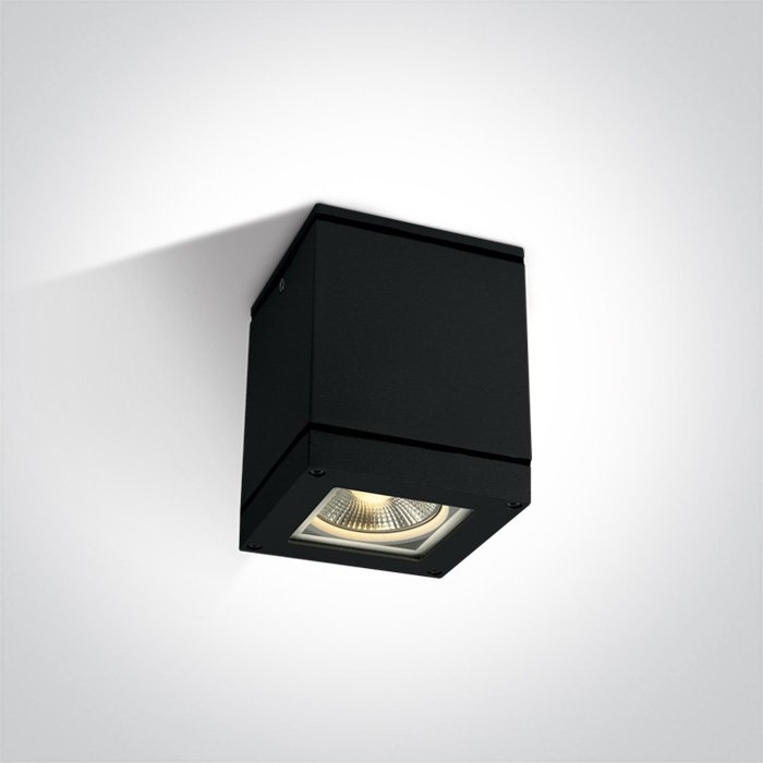 67132D/B BLACK SQUARE CEIL PAR30 20W IP54 – obrázok 1