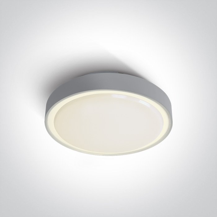 67280ANE/G/W GREY LED PLAFO 15W WW IP65 EMERGENCY 3hrs 230V – obrázok 1