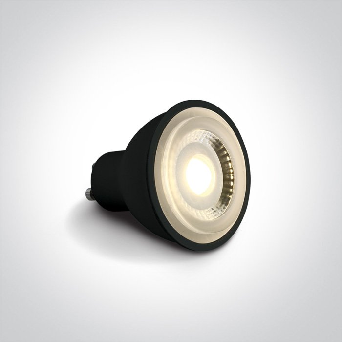7306CBG/W BLACK COB 6W WW GU10 60deg 230V – obrázok 1
