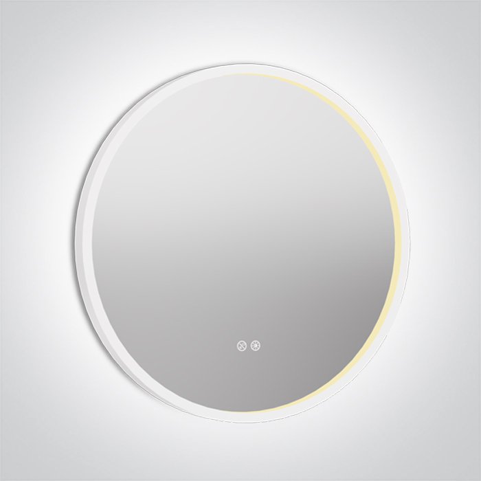 60208C/W/V WHITE ROUND MIRROR 20W CCTV IP44 230V DIMMABLE – obrázok 1
