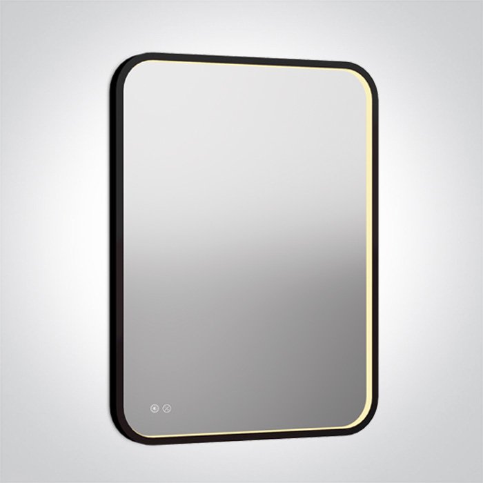 60208D/B/V BLACK RECTANGULAR MIRROR 20W CCTV IP44 230V DIMMABLE – obrázok 1
