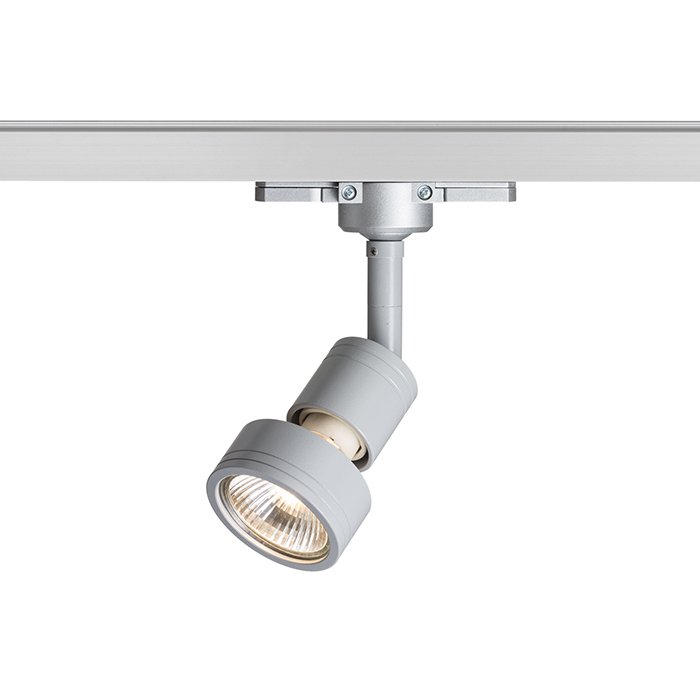 RENDL PURINA na trojokruh. lištu striebrosivá 230V LED GU10 8W – obrázok 1