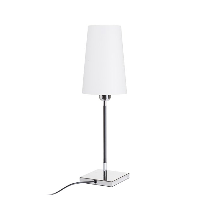 RENDL LULU stolná biela/čierna chróm 230V LED E27 8W – obrázok 1