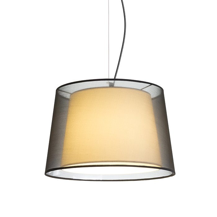 RENDL ESPLANADE závesná transparentná čierna/biela chróm 230V LED E27 15W – obrázok 1