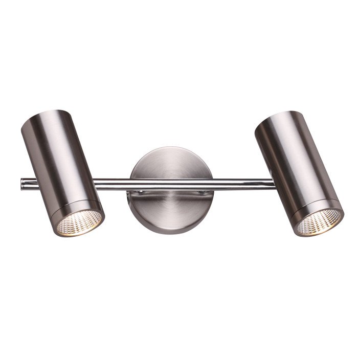 RENDL BOGARD II nástenná matný nikel 230V LED 2x5W 40° 3000K – obrázok 1