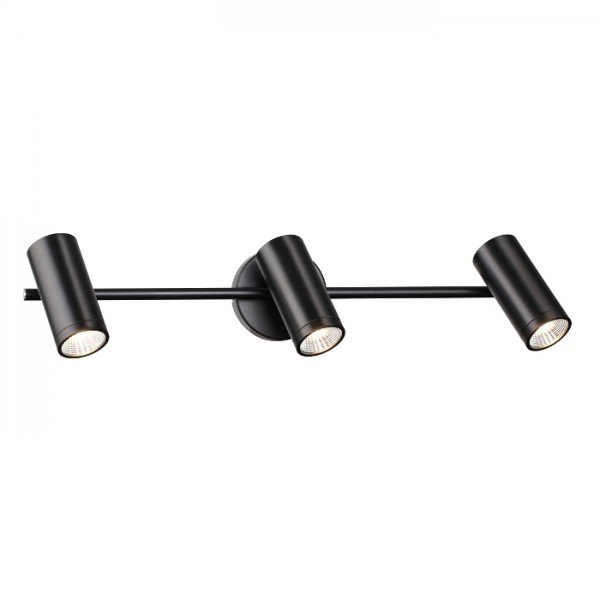 RENDL BOGARD III nástenná matná čierna 230V LED 3x5W 40° 3000K – obrázok 1