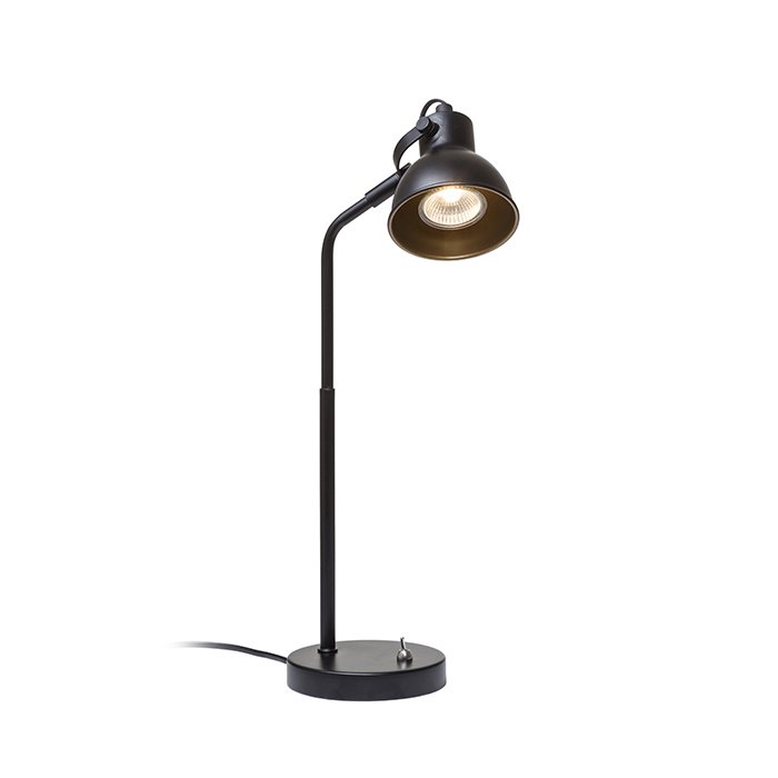 RENDL ROSITA stolná čierna/zlatá 230V LED GU10 9W – obrázok 1