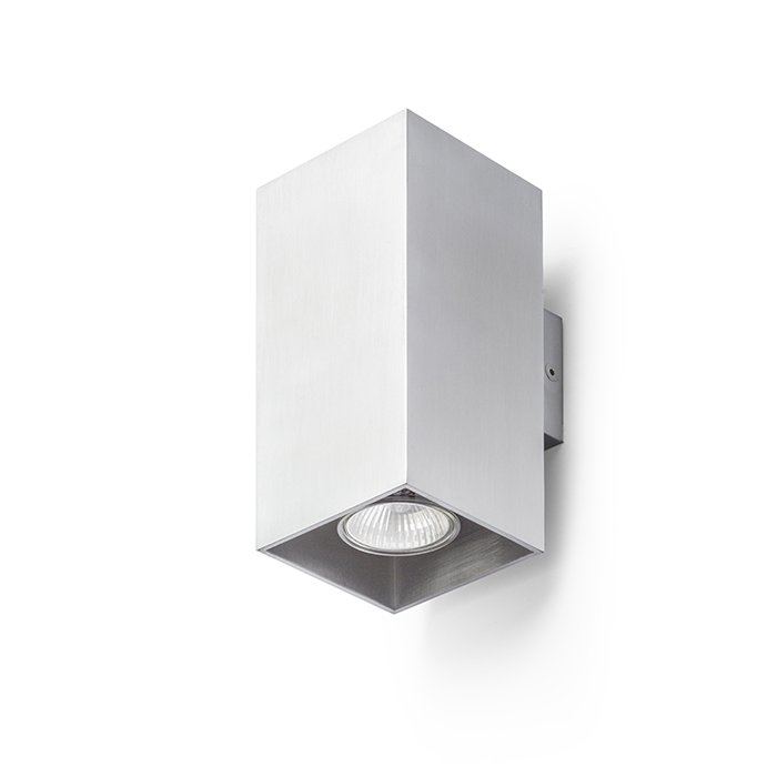 RENDL AGATE II nástenná česaný hliník 230V LED GU10 2x7W – obrázok 1