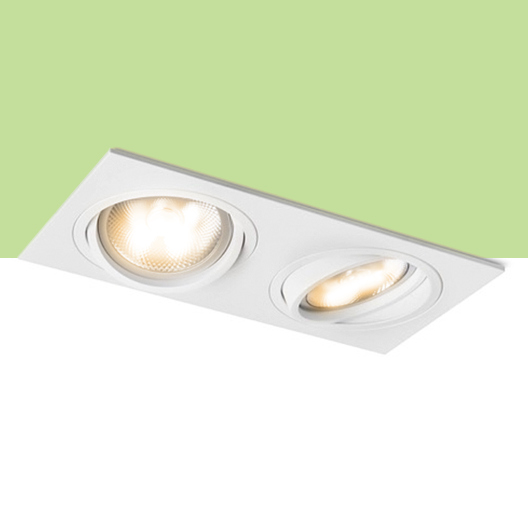 RENDL PASADENA G53 SQ II biela 230V LED G53 2x15W – obrázok 1