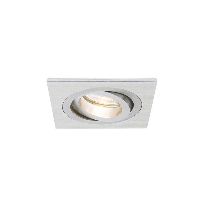RENDL PASADENA GU10 SQ I zápustná česaný hliník 230V LED GU10 7W – obrázok 1